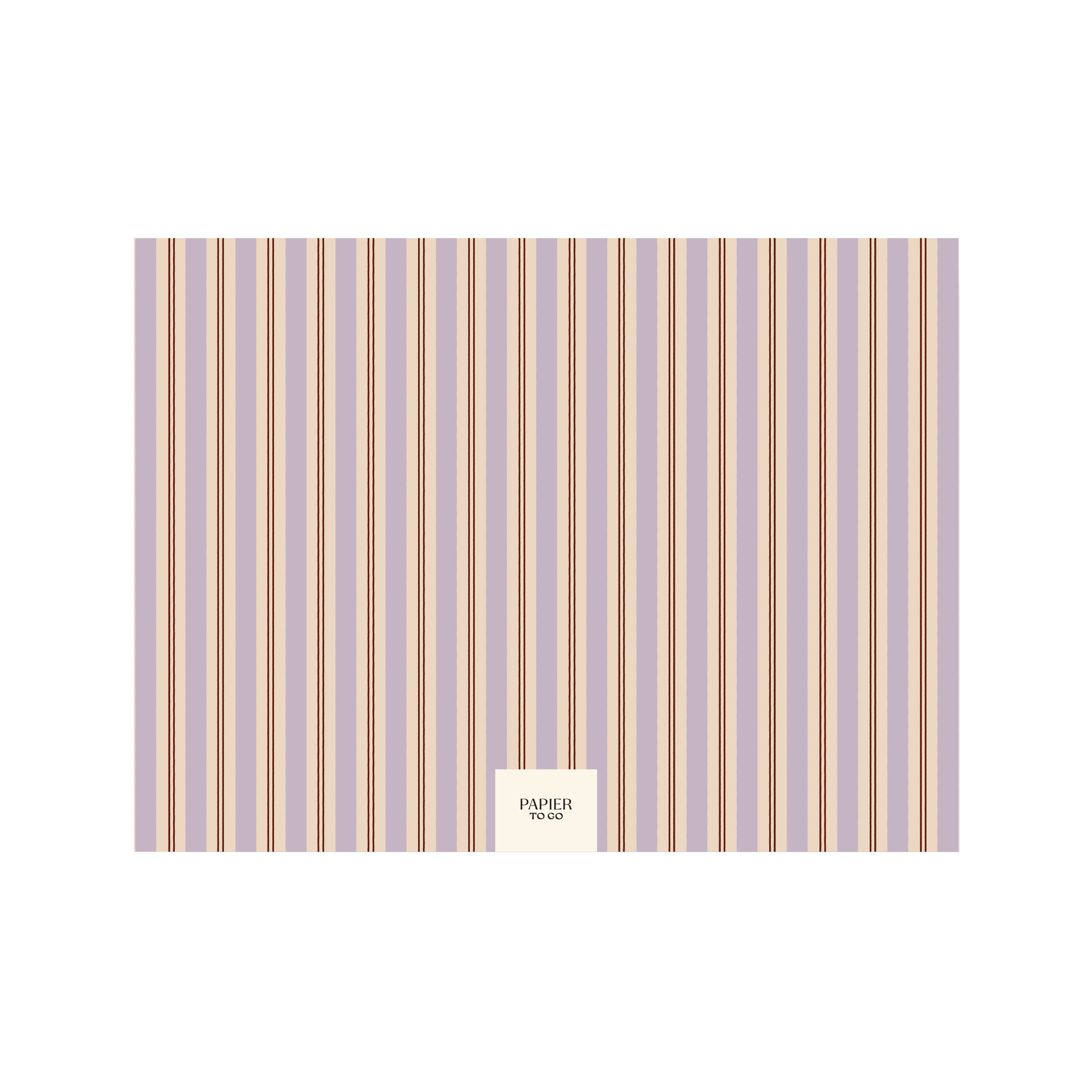 Papier To Go, Tear Away Pages Weekly Desk Pad Planner, Softcover, 9.5"" x 7.1"" inches, Stripe Print - Stripes, Lilac Orange