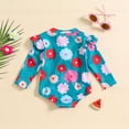 thumbnail image 4 of Gubotare Toddler Girl Swimsuit Long Sleeve Girls Long Sleeve Rashguard Swimsuit UV Protection One-Piece Swimwear Bathing Suit 18 24 Months (Sky Blue,18-24 Months), 4 of 6
