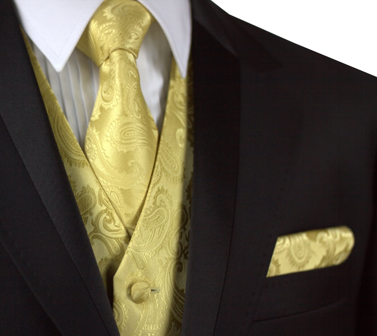 Italian Design, Men's Formal Tuxedo Vest, Tie & Hankie Set for Prom ...