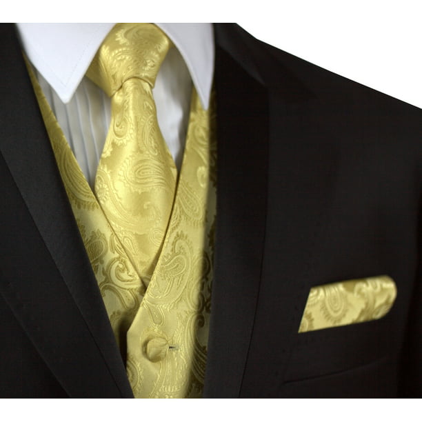 Italian Design, Men's Formal Tuxedo Vest, Tie & Hankie Set for Prom ...