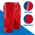 thumbnail image 4 of North 15 Men's Board Beach Swim Trunks Shorts with Cargo Pockets-5104-Rd-Md, 4 of 6