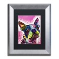 thumbnail image 2 of Trademark Fine Art "Boston Terrier" Canvas Art by Dean Russo, Black Matte, Silver Frame, 2 of 4