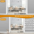 thumbnail image 5 of White Metal Dog Gate for Small Dogs - 13.3" Short Freestanding Puppy Gate with Retractable Sliding Rail, No Installation, Indoor/Outdoor Use, Foldable & Portable Pet Barrier, 5 of 9