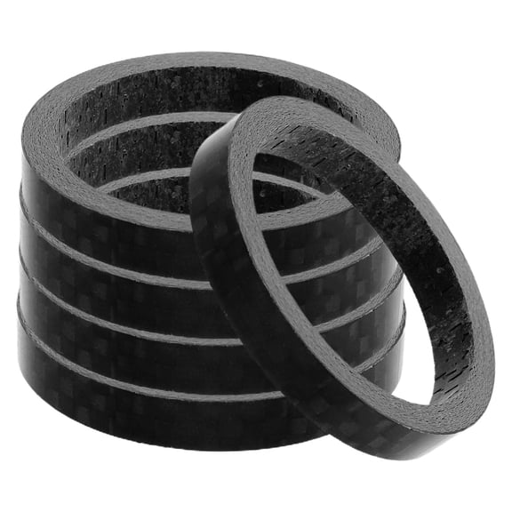 Homoyoyo 5-Pack Lightweight Bike Handlebar Stem Spacers Black 1.4x1.4x0.2in for Cycling Accessories
