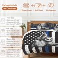thumbnail image 6 of Queen 4 Piece Bedding Set American Flag Law Enforcement Thin Blue Line Soft Breathable Duvet Cover and Pillowcase, Animal Sloth Duvet Cover Set Bed Sheets for Bedroom Dormitory Guest Room, 6 of 9