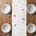 thumbnail image 6 of Valentine's Day Table Runner - 120 Inch Long, Kitchen Dining Table Runner Dresser Scarves, Pink Red Roses Love Heart Eucalyptus Leaves Farmhouse Decor for Coffee Tables Wedding Party Banquet, 6 of 8