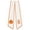 R, variant on Pumpkin Embroidered Wreath Sash, 50 x 5 inch Orange Scalloped Lettered Ribbon for Halloween, Thanksgiving, Front Door, Seasonal Garland and Fall Home Decor, I
