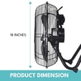 thumbnail image 4 of Afoxsos 18 in. 3-Speed High-Velocity Industrial Heavy-Duty Metal Floor Fan in Black with Tilting Head for Outdoor/Indoor Use, 4 of 8