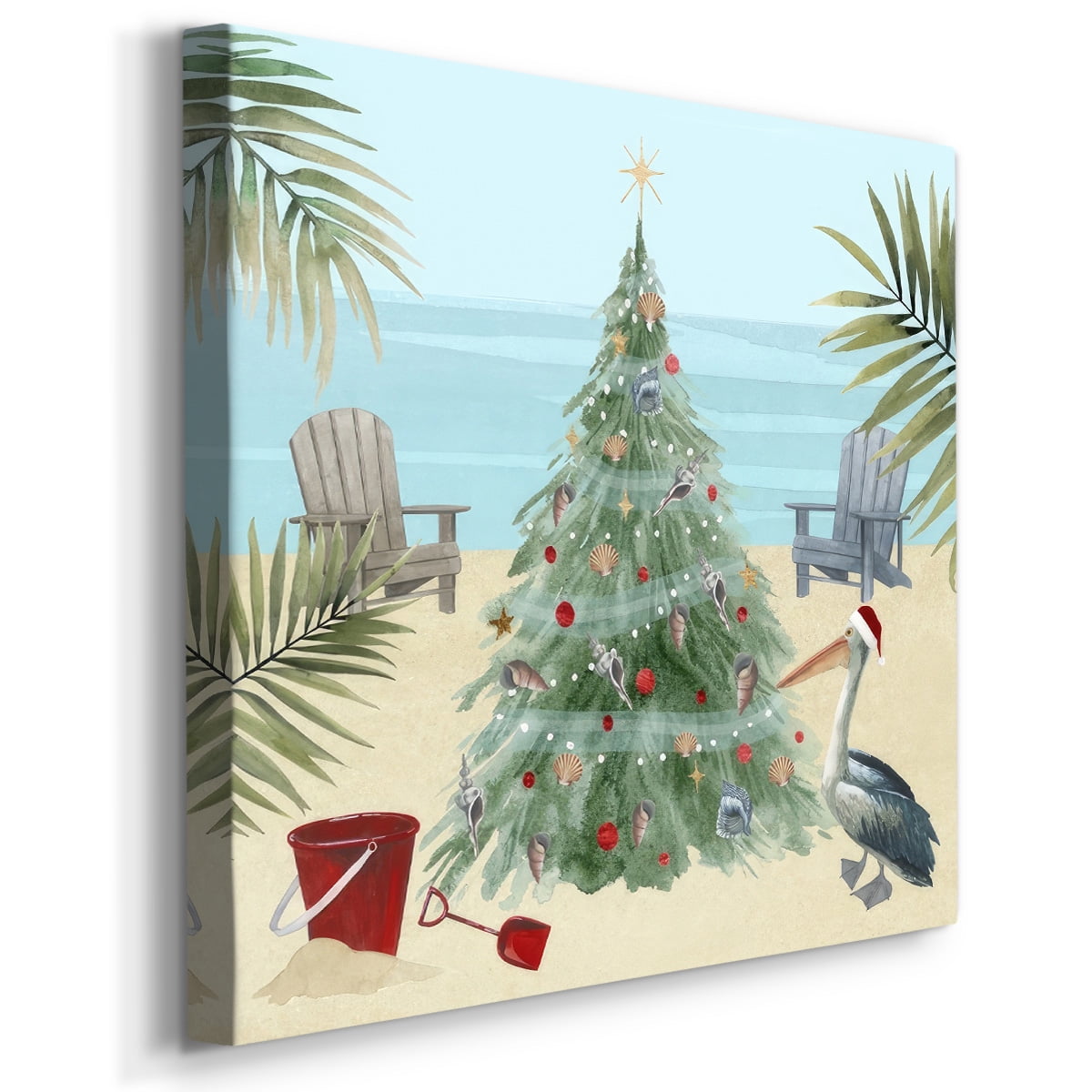 Merry Coastal Christmas I- Gallery Wrapped Canvas