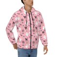 thumbnail image 4 of Zip Up Hoodies for Men - pink pattern spooky Long Sleeve Comfrt Men'S Fashion Hoodies & Sweatshirts, Jackets for Men Hoodies Pullover Clothing Clothes with Pouch, 4 of 5