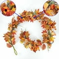 thumbnail image 4 of Yttmshdga Autumn Door And Table Bouquet Set Faux Maple Leaves Chrysanthemums Pumpkins & Wheat (2 Pieces) Household Imitation, 4 of 6