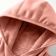 thumbnail image 4 of Kukoosong Women's Hooded Fleece Jacket, Full Zip Long Sleeve Warm Polar Fleece Coat with Zipper Side Pockets, Casual Lightweight Outerwear for Fall Winter Daily and Outdoor Wear, 4 of 7