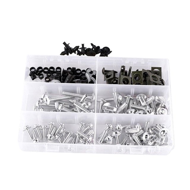 173 piezas Universal motocicleta de pernos de parabrisas M5 M6 Tuercas Clips se adapta a Suzuki para mayor de motocicletas Macarena Pernos de carenado