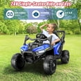 thumbnail image 5 of VIBESPARK 24V Ride on Toys for Kids, Ride on Cars with Remote Control, Powered Ride on Electric Car w/ Bluetooth, Music Player, LED Lights, Blue, 5 of 6