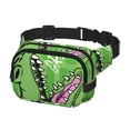 thumbnail image 2 of Rateoe CROCODILE HEAD Print Fanny Pack Belt Bag for Women and Men, Square Double-Layer Waterproof Waist Pack with Adjustable Strap for Hiking, Jogging, Cycling, 2 of 9