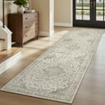 thumbnail image 5 of SIXHOME 2x6 Feet Washable Non-Slip Runner Rug - Traditional Distressed Vintage Brown Rug with Retro Floral Design, Ultra-Soft Indoor Carpet for Kitchens Doorways Bedroom, 5 of 6