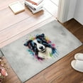 thumbnail image 2 of Watercolor Drip Border Collie Pop Art Colorful Portrait Artwork Doormat Borders Dog Lovers Gifts Idea Indoor Outdoor Welcome Mat - 01009, 2 of 5