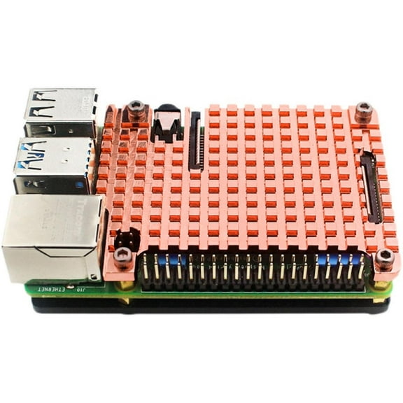 JIAHAOO For Raspberry Pi 4B Cooling Solution Pure Copper Heatsink with Open Case Design, Ensures Optimal WiFi Signal