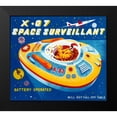 thumbnail image 2 of Retrorocket 13x12 Black Modern Framed Museum Art Print Titled - X-07 Space Surveillant II, 2 of 5