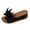 Black, variant on Black Fashionable Womens Casual Summer Bow Fish Mouth Thick Sole Wedge Sandals Flip Flops Round Toe Slip On Comfortable Outdoor Shoes