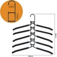 thumbnail image 6 of 2-Pack 5-in-1 Space Saving Clothes Hangers – Heavy Duty Metal Hanger with Detachable Arms, Non-Slip Foam for Shirts, Pants, Coats, Suits – Closet Organizer, 6 of 6