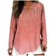 thumbnail image 3 of TaTaai Women's Linen Look V Neck Blouse, Long Roll Up Sleeves with Button Cuff Detail, Casual Summer Top for Everyday Wear Gift, 3 of 5