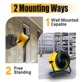 thumbnail image 4 of 10" High Velocity Turbo Fan with Tilting Head - 900 CFM 3-Speed Efficient Air Circulation Drum Fan Ideal for Home, Garage, or Workshop Use, 4 of 8