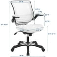 thumbnail image 6 of Modway Edge Modern Style Mesh Fabric Office Chair in White Finish, 6 of 6