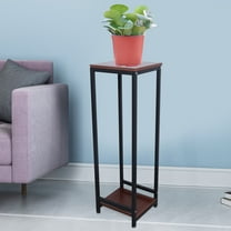 ToppiJoy 2 Tiers 40.16 inch Metal Plant Stand Freestanding Tall Pedestal Indoor/Outdoor Yard Flower Pot Holder