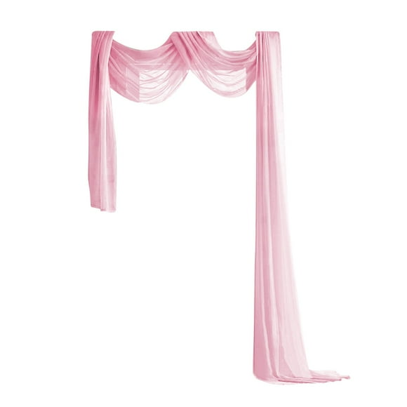 witspace Window Scarf Sheer Elegant Topper Long Window Solid Window Treatment Swags Drapes for Window Ceremony Wedding Canopy Bed Fall Decor, 54" x 216"