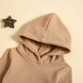 thumbnail image 5 of Hicidod Infant Unisex Sweatsuit Hooded Long Sleeve Bodysuit Stretchy Pants Fashion Solid Color Ribbed Fall Winter Baby Outfits, 5 of 7