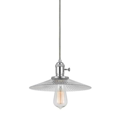 Cal Lighting Mini Pendant With Canopy-Color:Clear,Finish:Oil Rubbed Bronze,Material:Glass,Shape:Round,Style:Lifestyle,Wattage:60W