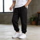 thumbnail image 1 of Ceisia Boys Elastic Waist Casual Athletic Pants Cotton-Linen Like Stretchy Breathable Cuffed Ankles Sweatpants for 5-15 Years Black for 11-12 Years Gifts, 1 of 7