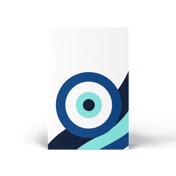 A Little Protection Softcover A5 Diary with Evil Eye Design, 50 Ruled Pages