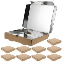 OFFIGAM 10Pcs Paper Pizza Box in Light Brown for Food Storage and Restaurant Use