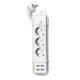 thumbnail image 1 of enchufe inteligente 3 tomacorrientes y 4 USB, compatible con Alexa y Google Home, control de aplicaciones, medición del consumo de energía, función de temporizador, 1.8M 16A, 1 pieza, 1 of 2