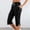 *Black, variant on VBVC Women's Plus Drawstring Capri Sweatpants,Elastic High Waist Split Hem Casual Trousers For Women,Ladies Lightweight Workout Lounge Pants with Pockets,Army Green,S-5XL