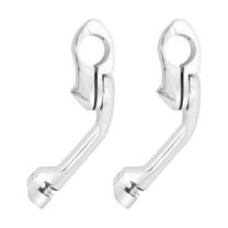 Chrome Long Highway Foot Pegs Pedal Support For Harley 1.25" 1" Engine Guards