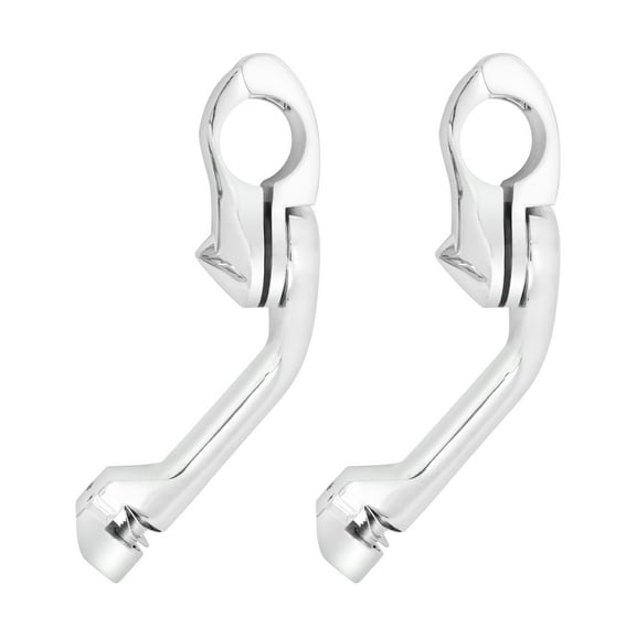 Chrome Long Highway Foot Pegs Pedal Support For Harley 1.25" 1" Engine Guards