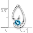 thumbnail image 2 of 14K White Gold Blue Topaz Chain Slide (Width 9.2) (Length 16.4) - Jbsp, 2 of 5