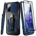 thumbnail image 1 of Nagebee Case for Samsung Galaxy S20 FE 5G with Tempered Glass Screen Protector (Full Coverage), Belt Clip [Built-in Kickstand], Dual Layer Full Body Shockproof Protective Rugged Defender Case (Blue), 1 of 5