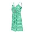 thumbnail image 2 of Vestido sin mangas para mujer, mini vestido de fiesta sin espalda con correa de espagueti Eccomum Verde XXXXXL, 2 of 7