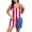 Light Blue#1, variant on Women's Plus Size 4th of July Nightgown, Queen Vintage Print Sleep Dress, Loose Fit Sleeveless Nightie, Patriotic Sleepwear XL-5XL