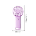 thumbnail image 3 of Mini Portable Fan,Powerful Personal Handheld Fan with 3 Speeds,USB Rechargeable,Cute and Small for Outdoor/Office/Travel/Home,Purple, 3 of 7