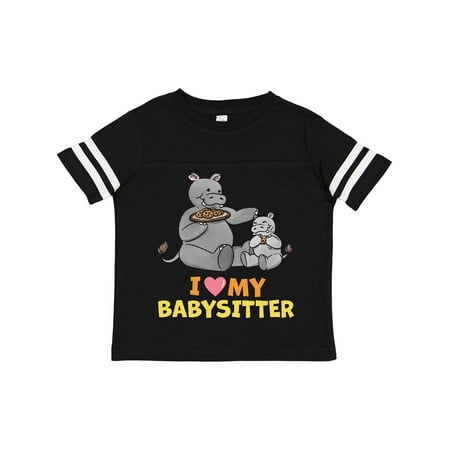 

Inktastic I Love My Babysitter Hippos Gift Toddler Boy or Toddler Girl T-Shirt