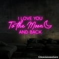 thumbnail image 4 of Glowneon I Love You to the Moon and Back Neon Sign, Quotes Love, Wedding Decor, Anniversary Gift, 4 of 5