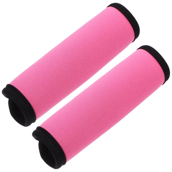 LEORX Barbell Pad Rosy 2Pcs 5.5x5.2x0.6in Polyester Gym Barbell Pad