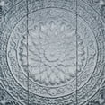 thumbnail image 6 of DecMode Metal Farmhouse Carved / Scrollwork Detailed Floral Wall Decor 33"W x 34"H, Washed Blue / Turqoise Finish with White Wooden Frame, 6 of 15