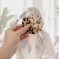 thumbnail image 4 of Unique Bargains 1 Pc Convenient Round Hair Comb Beige Black Acetate Sheet, 4 of 6