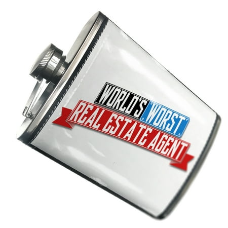 

NEONBLOND Flask Funny Worlds worst Real Estate Agent